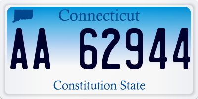 CT license plate AA62944