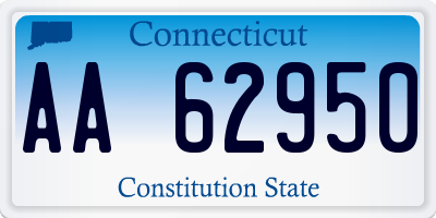 CT license plate AA62950