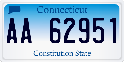 CT license plate AA62951