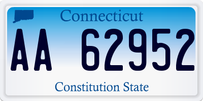 CT license plate AA62952