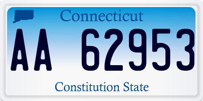 CT license plate AA62953