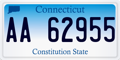 CT license plate AA62955