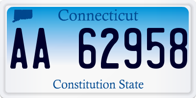 CT license plate AA62958