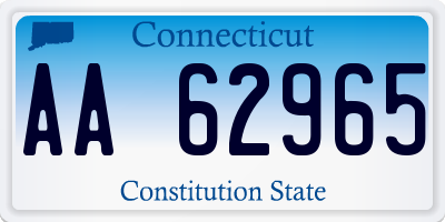 CT license plate AA62965