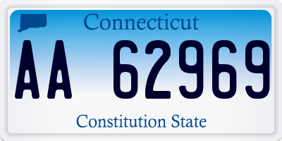 CT license plate AA62969