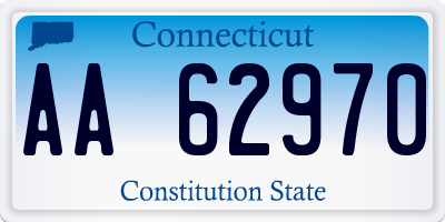 CT license plate AA62970