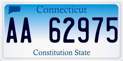 CT license plate AA62975