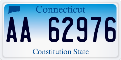 CT license plate AA62976