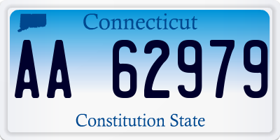 CT license plate AA62979