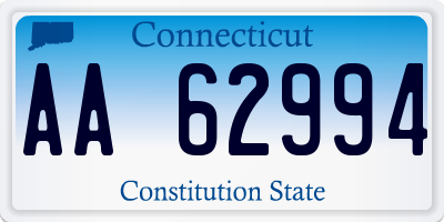 CT license plate AA62994