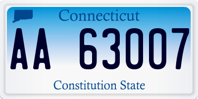 CT license plate AA63007