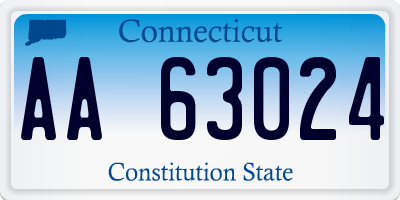 CT license plate AA63024