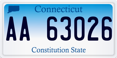 CT license plate AA63026