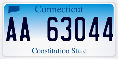 CT license plate AA63044