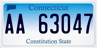 CT license plate AA63047