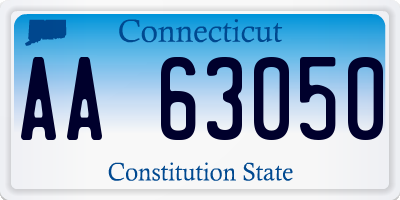 CT license plate AA63050