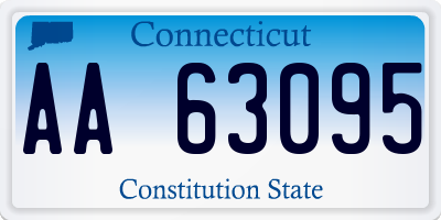 CT license plate AA63095