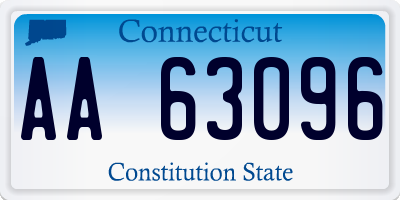 CT license plate AA63096