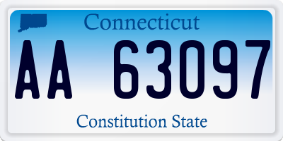 CT license plate AA63097