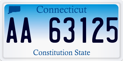 CT license plate AA63125