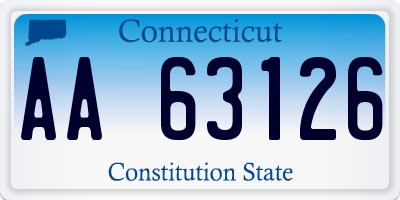 CT license plate AA63126
