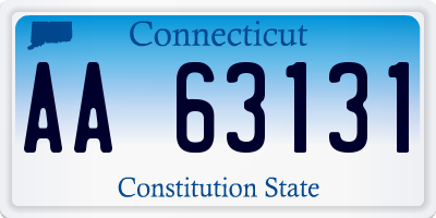 CT license plate AA63131