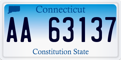 CT license plate AA63137