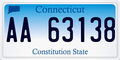 CT license plate AA63138