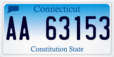 CT license plate AA63153