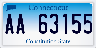 CT license plate AA63155