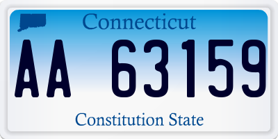 CT license plate AA63159