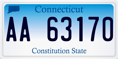 CT license plate AA63170