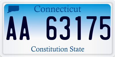 CT license plate AA63175