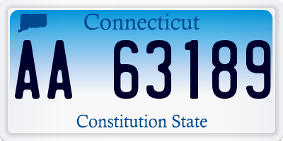 CT license plate AA63189