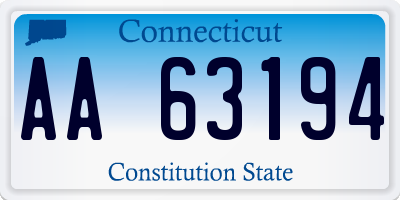 CT license plate AA63194