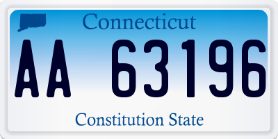 CT license plate AA63196