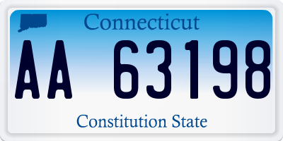 CT license plate AA63198