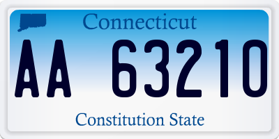 CT license plate AA63210