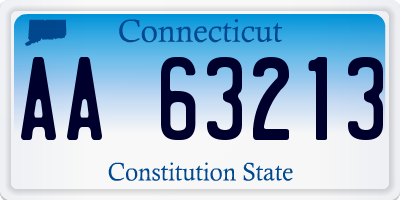 CT license plate AA63213