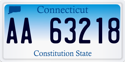 CT license plate AA63218