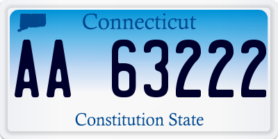 CT license plate AA63222