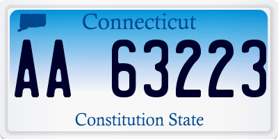 CT license plate AA63223