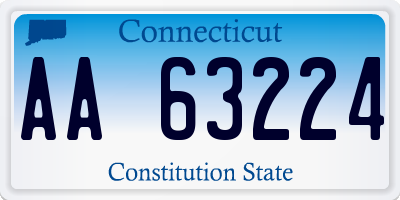 CT license plate AA63224