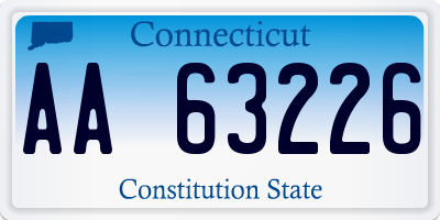 CT license plate AA63226