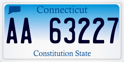 CT license plate AA63227