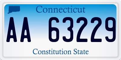 CT license plate AA63229