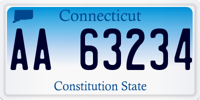 CT license plate AA63234