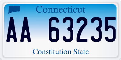 CT license plate AA63235