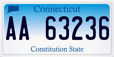 CT license plate AA63236