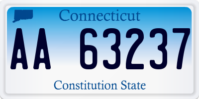 CT license plate AA63237